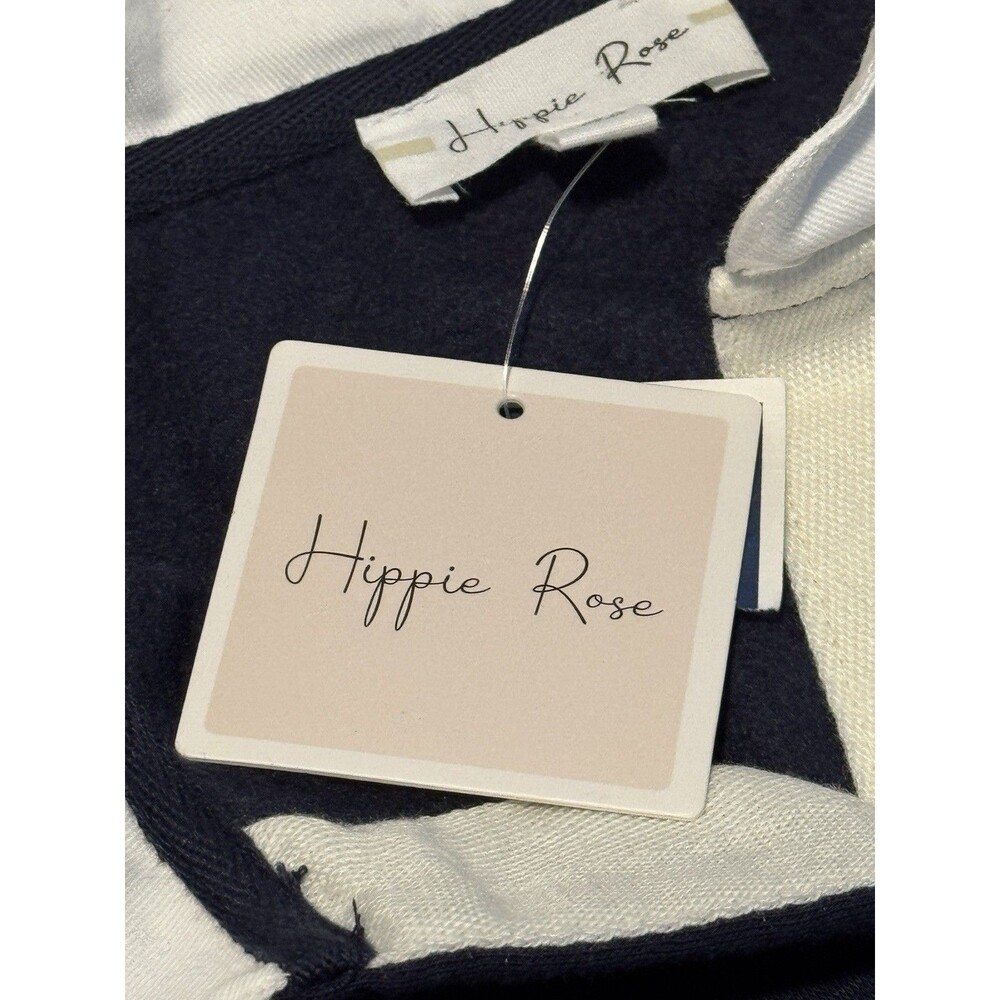 Hippie Rose Brooklyn Polo Shirt Womens M Blue Long Sleeve Cotton Blend NWT - Picture 7 of 14